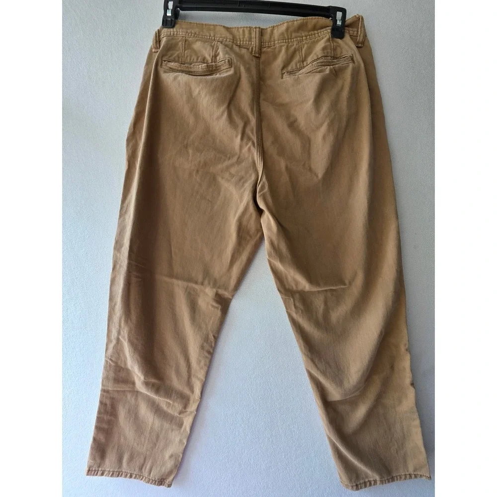 Banana Republic Athletic Fit Chino Pants Mens 34x30 Tan Khaki Cotton Casual 0370